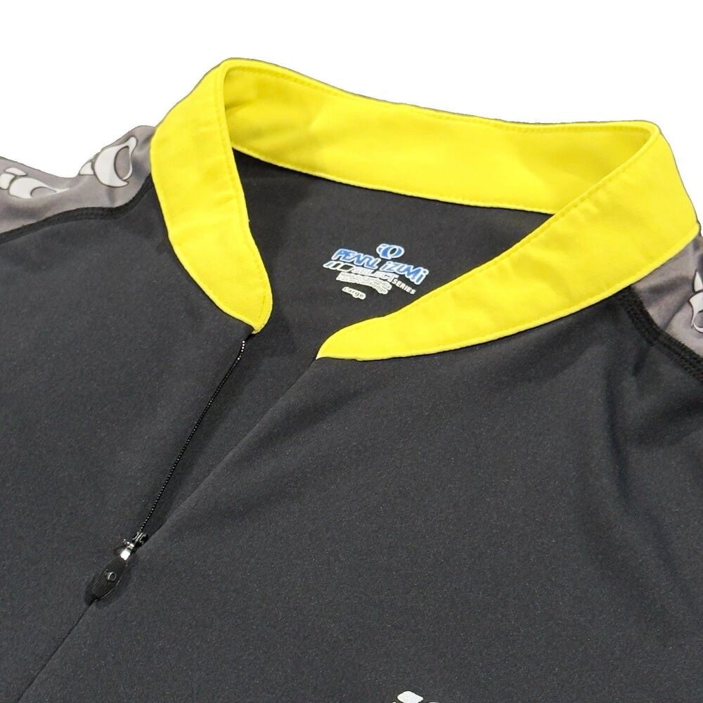 Pearl Izumi Men L Select Series Cycling Jersey Short Sleeve 1/4 Zip Back Pockets